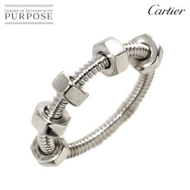 【新品同様】 カルティエ Cartier エクル ドゥ #52 リング K18 WG ホワイトゴールド 750 指輪 Ecrou de Ring【証明書付き】【中古】