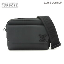 【未使用 展示品】 ルイ ヴィトン LOUIS VUITTON アエログラム ファストライン メッセンジャー ショルダー バッグ レザー ブラック M22482 RFID Fastline Messenger 【中古】