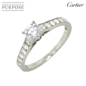 【新品同様】 カルティエ Cartier ソリテール ダイヤ 0.43ct E/VVS2 #48 リング Pt プラチナ 指輪 Solitaire Ring【証明書・鑑定書付き】【中古】