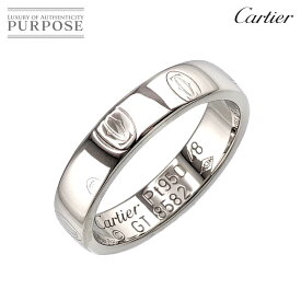 【新品同様】 カルティエ Cartier ハッピーバースデー ロゴ #48 リング Pt プラチナ 指輪 Happy Birthday Logo Ring【証明書付き】【中古】