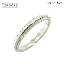 【新品同様】 ティファニー TIFFANY&Co. ミルグレイン バンド 16号 リング 幅3mm Pt プラチナ 指輪 Milgrain Ring【中古】