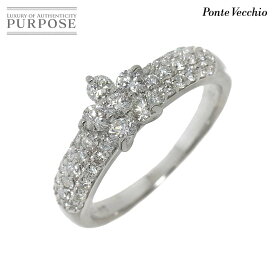 【新品同様】 ポンテヴェキオ Ponte Vecchio 9号 リング ダイヤ 0.64ct K18 WG ホワイトゴールド 750 指輪 Diamond Ring【中古】