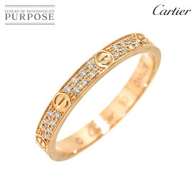 【新品同様】 カルティエ Cartier ミニラブ SM #50 リング フル パヴェダイヤ K18 PG ピンクゴールド 750 指輪 Mini Love Ring【中古】