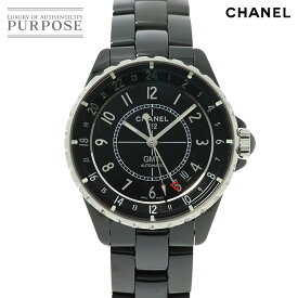【OH 済み】 シャネル CHANEL J12 H3102 GMT 38mm メンズ 腕時計 デイト ブラック セラミック オートマ 自動巻き ウォッチ 【中古】