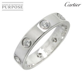 【新品同様】 カルティエ Cartier ミニラブ #49 リング フル ダイヤ K18 WG ホワイトゴールド 750 指輪 Mini Love Ring【中古】
