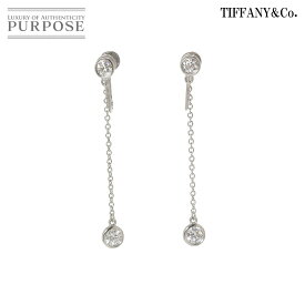 【新品同様】 ティファニー TIFFANY&CO. バイザヤード ドロップ ダイヤ イヤリング Pt プラチナ Diamond Earrings【中古】