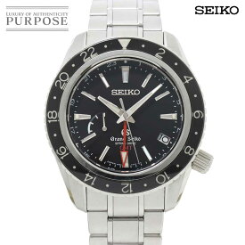 セイコー SEIKO グランドセイコー スプリングドライブ GMT SBGE001 マスターショップ限定 メンズ 腕時計 9R66-0AA0 デイト ブラック 文字盤 パワーリザーブ 自動巻き GRAND SEIKO 【中古】
