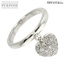 【新品同様】 ティファニー TIFFANY&Co. センチメンタル ハート 9号 リング ダイヤ Pt プラチナ 指輪 Diamond Ring【中古】