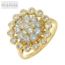 【新品仕上げ】 リング 10号 ダイヤ 1.20ct K18 YG イエローゴールド 750 指輪 Diamond Ring【中古】