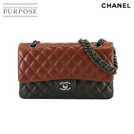 【新品同様】 シャネル CHANEL マトラッセ 25 チェーン ショルダー バッグ レザー ボルドー カーキ ネイビー トリコロール A01112 Matelasse 25 Bag 【中古】