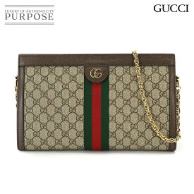 【未使用 展示品】 グッチ GUCCI オフィディア GGスプリーム ミディアム ショルダー バッグ レザー ベージュ ブラウン 503876 Ophidia Medium Shoulder Bag 【中古】