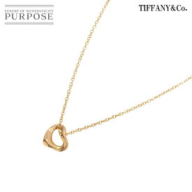 【新品同様】 ティファニー TIFFANY&Co. オープンハート 7mm ネックレス 40cm K18 PG ピンクゴールド 750 Open Heart Necklace【中古】