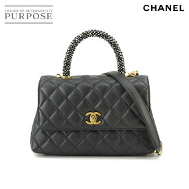 【未使用 展示品】 シャネル CHANEL ココハンドル マトラッセ 2way ハンド ショルダー バッグ レザー ビーズ グレー A92990 Matelasse Bag 【中古】