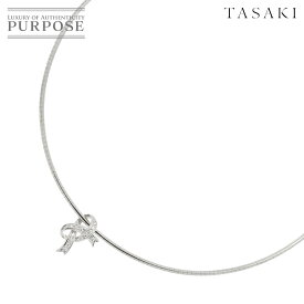 【新品同様】 タサキ TASAKI ダイヤ 0.13ct ネックレス 41cm K18 WG ホワイトゴールド 750 田崎真珠 Diamond Necklace【中古】