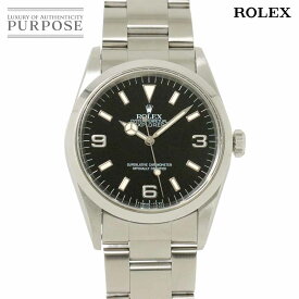 【新品仕上げ 済み】 ロレックス ROLEX エクスプローラー1 14270 U番 メンズ 腕時計 ブラック オートマ 自動巻き ウォッチ Explorer I 【中古】