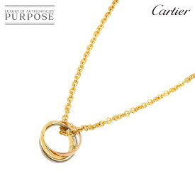 【新品同様】 カルティエ Cartier トリニティ ネックレス 42cm K18 YG WG PG 750 スリーゴールド 3連 Trinity Necklace【証明書付き】【中古】