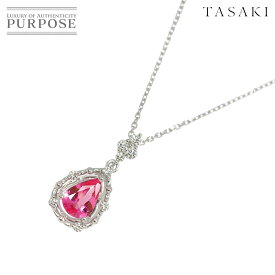 【新品同様】 タサキ TASAKI サファイヤ 0.52ct ダイヤ 0.10ct ネックレス 45cm K18 WG ホワイトゴールド 750 田崎真珠 Necklace【中古】
