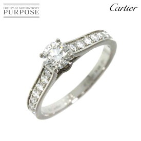 【新品同様】 カルティエ Cartier ソリテール ダイヤ 0.36ct G/VS2/3EX #47 リング Pt プラチナ 指輪 Solitaire Ring【証明書・鑑別書付き】【中古】