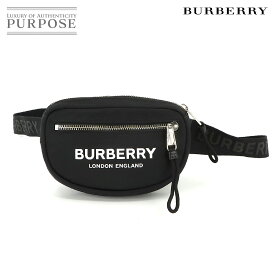 バーバリー BURBERRY ボディ バッグ ウエストポーチ ナイロン ブラック シルバー 金具 8021091 Body Bag 【中古】