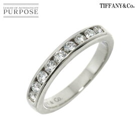 【新品同様】 ティファニー TIFFANY&Co. ハーフ サークル チャネル セッティング 6.5号 リング ダイヤ Pt プラチナ 指輪 Diamond Ring【中古】