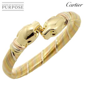 【新品同様】 カルティエ Cartier クーガー パンテール ブレスレット 17cm K18 YG WG PG 750 スリーゴールド スリーカラー Trinity Bracelet【証明書付き】【中古】