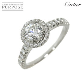 【新品同様】 カルティエ Cartier デスティネ ダイヤ 0.68ct H/VVS1/EX 10号 リング Pt プラチナ 指輪 Diamond Ring【証明書・鑑定書付き】【中古】