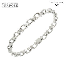 【新品同様】 モーブッサン MAUBOUSSIN ダイヤ ブレスレット 16.5cm K18 WG ホワイトゴールド 750 Diamond Bracelet【中古】