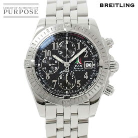 ブライトリング BREITLING クロノマット エボリューション フレッチェ トリコローリ A13356 1000本限定 メンズ 腕時計 デイト ブラック 文字盤 オートマ 自動巻き Chronomat 【中古】