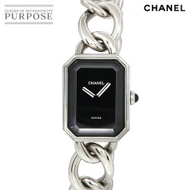 シャネル CHANEL プルミエール Lサイズ H0452 ヴィンテージ レディース 腕時計 ブラック クォーツ ウォッチ Premiere 【中古】