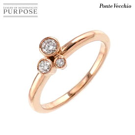 【新品同様】 ポンテヴェキオ Ponte Vecchio 12号 リング ダイヤ 0.15ct K18 PG ピンクゴールド 750 指輪 Diamond Ring【中古】