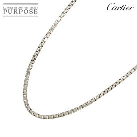 【新品同様】 カルティエ Cartier タンク チェーン ネックレス 42cm K18 WG ホワイトゴールド 750 Necklace【証明書付き】【中古】