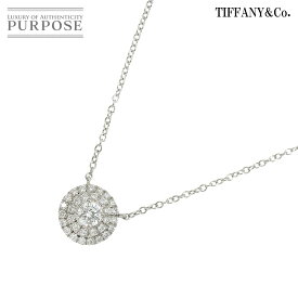 【新品同様】 ティファニー TIFFANY&CO. ソレスト ダイヤ ネックレス 41cm Pt プラチナ Soleste Diamond Necklace【中古】