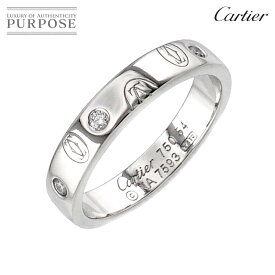 【新品仕上げ】 カルティエ Cartier ハッピーバースデー #54 リング ダイヤ K18 WG ホワイトゴールド 750 指輪 Logo Happy birthday Ring【中古】