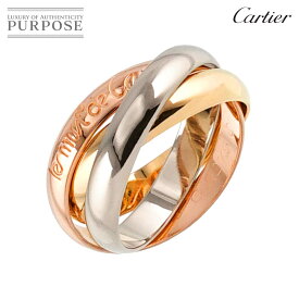 【新品同様】 カルティエ Cartier トリニティ MM #49 リング K18 YG WG PG 3連 スリーゴールド 3カラー 750 指輪 Trinity Ring【中古】