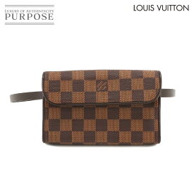 【新品同様】 ルイ ヴィトン LOUIS VUITTON ダミエ ポシェット フロランティーヌ ウエストポーチ ベルトバッグ エベヌ ブラウン N51856 ゴールド 金具 Florentine Belt Bag 【中古】