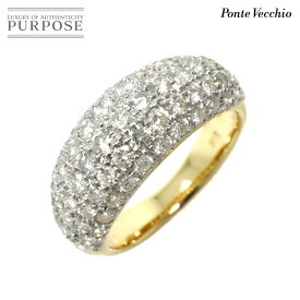 【新品同様】 ポンテヴェキオ Ponte Vecchio 8号 リング ダイヤ 1.50ct K18 YG イエローゴールド 750 指輪 Diamond Ring【中古】