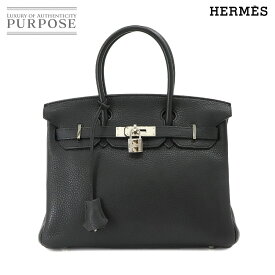 【新品同様】 エルメス HERMES バーキン30 ハンド バッグ トリヨンクレマンス ブラック □N刻印 シルバー 金具 Birkin 30 【中古】