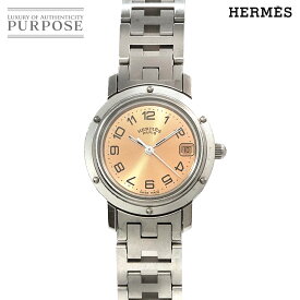 エルメス HERMES クリッパー CL4.210 レディース 腕時計 デイト ピンク 文字盤 クォーツ ウォッチ Clipper 【中古】