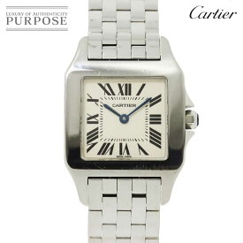 カルティエ Cartier サントスドゥモワゼルLM W25065Z5 ボーイズ 腕時計 アイボリー 文字盤 クォーツ ウォッチ Santos 【中古】