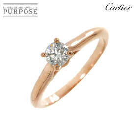 【新品同様】 カルティエ Cartier ソリテール ダイヤ 0.30ct E/IF/3EX #49 リング K18 PG ピンクゴールド 750 指輪 Solitaire Ring【鑑定書・証明書付き】【中古】