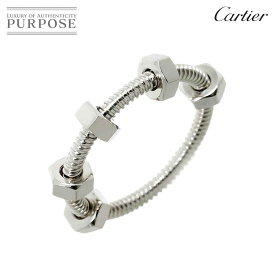 【新品同様】 カルティエ Cartier エクル ドゥ #59 リング K18 WG ホワイトゴールド 750 指輪 Ecrou de Ring【証明書付き】【中古】