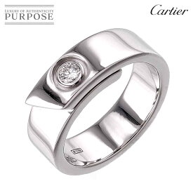 【新品同様】 カルティエ Cartier アニバーサリー #48 リング ダイヤ 1P K18 WG ホワイトゴールド 750 指輪 Diamond Ring【中古】