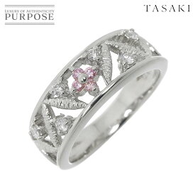 【新品同様】 タサキ TASAKI 14号 リング ピンクダイヤ 0.22ct Pt プラチナ 田崎真珠 指輪 Diamond Ring【ソーティング付き】【中古】