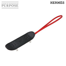 【未使用 展示品】 エルメス HERMES フィンガー スケートボード バッグ チャーム シェーブルミゾル スイフト ブラック マルチカラー ルージュクー U刻印 Finger skateboarding Charm 【中古】