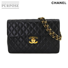 【新品同様】 シャネル CHANEL デカマト マトラッセ 34 チェーン ショルダー バッグ レザー ブラック A01094 ヴィンテージ ゴールド 金具 Matelasse 34 Bag 【中古】