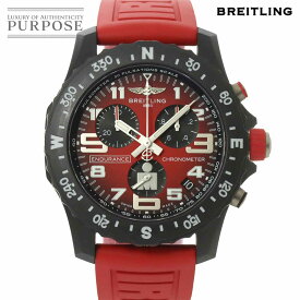 ブライトリング BREITLING エンデュランス プロ IRONMAN X82310 クロノグラフ メンズ 腕時計 デイト レッド 文字盤 クォーツ ウォッチ Endurance Pro 【中古】