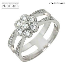 【新品同様】 ポンテヴェキオ Ponte Vecchio 11.5号 リング ダイヤ 0.70ct K18 WG ホワイトゴールド 750 指輪 Diamond Ring【中古】
