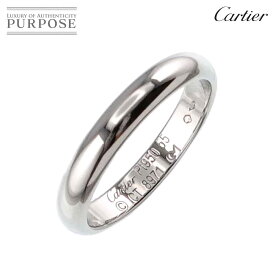 【新品同様】 カルティエ Cartier 1895 クラシック #55 リング 幅3.5mm Pt プラチナ 指輪 Classic Ring【中古】