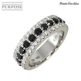 【新品同様】 ポンテヴェキオ Ponte Vecchio 8号 リング ダイヤ 0.78ct/0.45ct K18 WG ホワイトゴールド 750 指輪 Diamond Ring【中古】