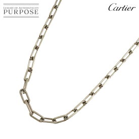 【新品同様】 カルティエ Cartier サントス デュモン チェーン ネックレス 56cm K18 WG ホワイトゴールド 750 Necklace【証明書付き】【中古】